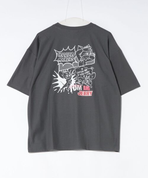 Tom&Jerry(トムアンドジェリー)の「【公式】トムとジェリー 梨地JO2立ちプリントTシャツ(Tシャツ/カットソー・メンズ・ホワイト系その他/ブラック系その他2/ブラック系その他/ホワイト系その他2・L/M)」の14枚目の写真