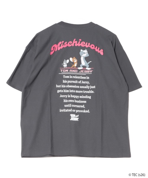 Tom&Jerry(トムアンドジェリー)の「【公式】トムとジェリー 梨地JO2立ちプリントTシャツ(Tシャツ/カットソー・メンズ・ホワイト系その他/ブラック系その他2/ブラック系その他/ホワイト系その他2・L/M)」の8枚目の写真