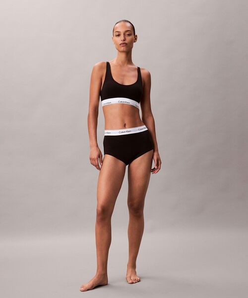 Calvin Klein（カルバン・クライン）の「Icon Cotton Modal  ボーイショーツ（ショーツ・レディース・ライトグレー/ブラック・L/M/S/XS）」の4枚目の写真