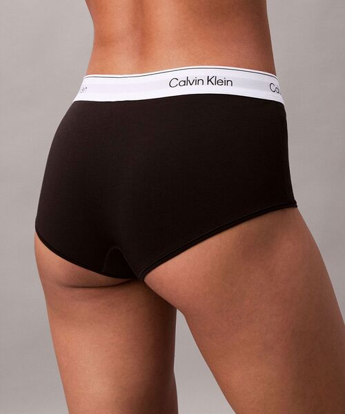 Calvin Klein（カルバン・クライン）の「Icon Cotton Modal  ボーイショーツ（ショーツ・レディース・ライトグレー/ブラック・L/M/S/XS）」の3枚目の写真