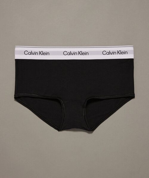 Calvin Klein（カルバン・クライン）の「Icon Cotton Modal  ボーイショーツ（ショーツ・レディース・ライトグレー/ブラック・L/M/S/XS）」の8枚目の写真