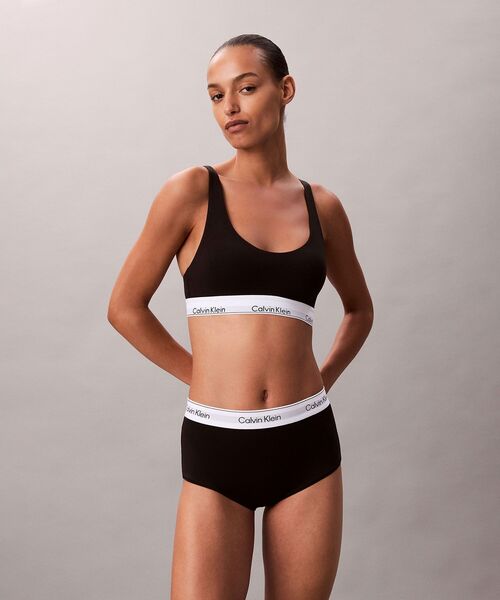 Calvin Klein（カルバン・クライン）の「Icon Cotton Modal  ボーイショーツ（ショーツ・レディース・ライトグレー/ブラック・L/M/S/XS）」の6枚目の写真