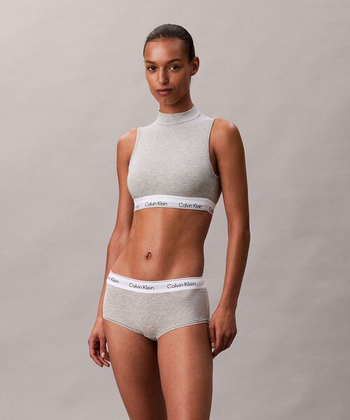 Calvin Klein（カルバン・クライン）の「Icon Cotton Modal  ボーイショーツ（ショーツ・レディース・ライトグレー/ブラック・L/M/S/XS）」の10枚目の写真