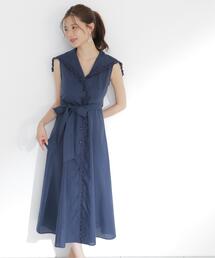 PROPORTION BODY DRESSING（プロポーションボディドレッシング）の「【中川紅葉さん着用】セーラーカラーレーストリムワンピース   1216140502（ワンピース）」