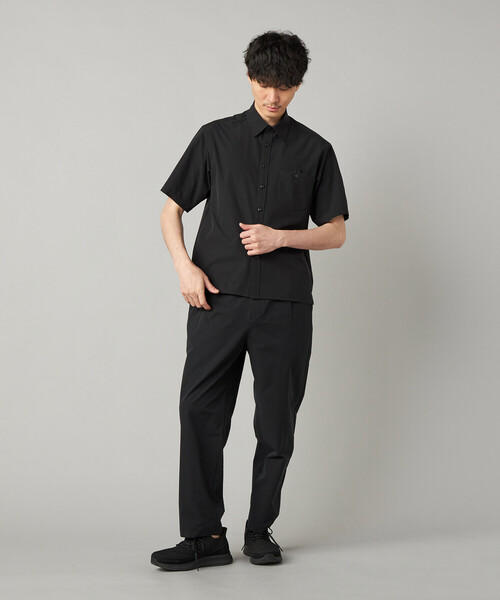 COMME CA MEN（コムサメン）の「【撥水】【COMME CA MEN BLACK】4WAYテック半袖シャツ（シャツ/ブラウス・メンズ・ブラック/チャコールグレー・M/L）」の8枚目の写真
