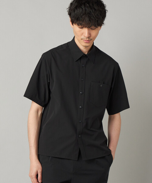 COMME CA MEN（コムサメン）の「【撥水】【COMME CA MEN BLACK】4WAYテック半袖シャツ（シャツ/ブラウス・メンズ・ブラック/チャコールグレー・M/L）」の10枚目の写真