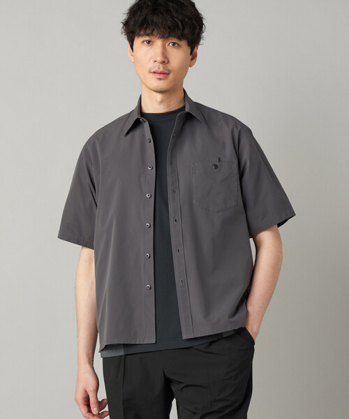 COMME CA MEN（コムサメン）の「【撥水】【COMME CA MEN BLACK】4WAYテック半袖シャツ（シャツ/ブラウス・メンズ・ブラック/チャコールグレー・M/L）」の17枚目の写真