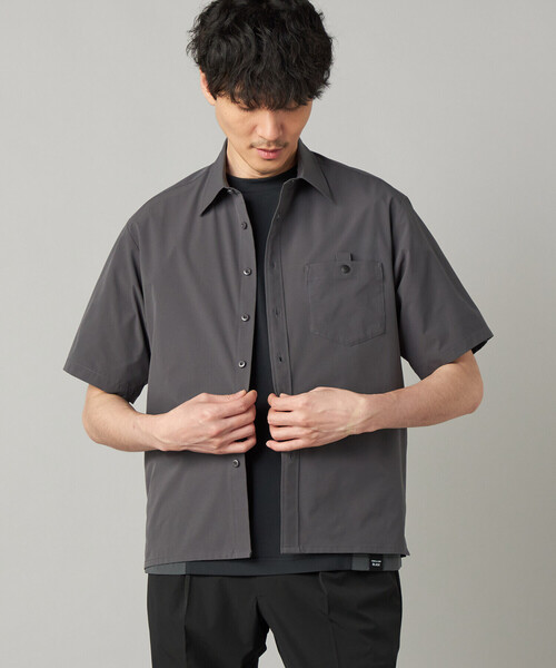 COMME CA MEN（コムサメン）の「【撥水】【COMME CA MEN BLACK】4WAYテック半袖シャツ（シャツ/ブラウス・メンズ・ブラック/チャコールグレー・M/L）」の18枚目の写真