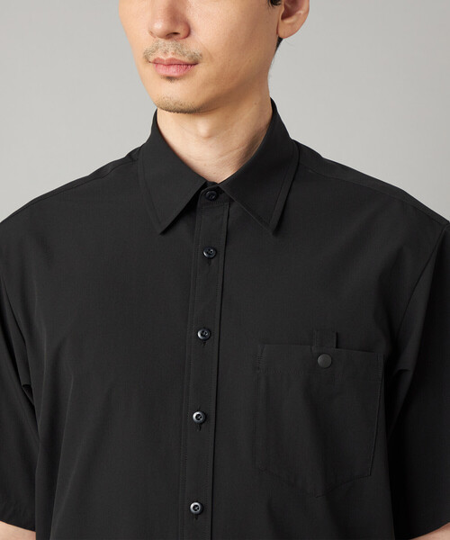 COMME CA MEN（コムサメン）の「【撥水】【COMME CA MEN BLACK】4WAYテック半袖シャツ（シャツ/ブラウス・メンズ・ブラック/チャコールグレー・M/L）」の22枚目の写真