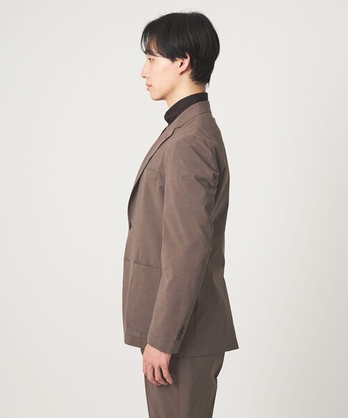 green label relaxing(グリーンレーベルリラクシング)の「A+ ポリエステル ピンヘッド 2B スタンダード 2P セットアップジャケット -ウォッシャブル・ストレッチ・撥水-(テーラードジャケット・メンズ・ブラウン系/ネイビー・M/L/XL/S)」の15枚目の写真
