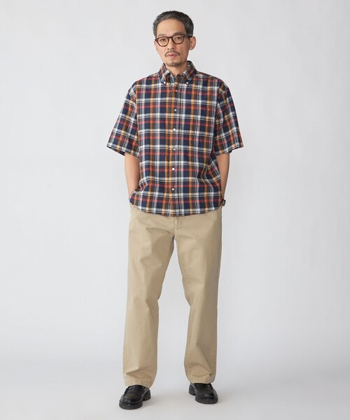 SHIPS(シップス)の「SHIPS: AUTHENTIC マドラス チェック ショートスリーブ シャツ(シャツ/ブラウス・メンズ・グリーン/ブラウン/ネイビー・X-LARGE/LARGE/MEDIUM/SMALL)」の6枚目の写真
