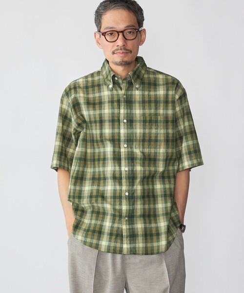 SHIPS(シップス)の「SHIPS: AUTHENTIC マドラス チェック ショートスリーブ シャツ(シャツ/ブラウス・メンズ・グリーン/ブラウン/ネイビー・X-LARGE/LARGE/MEDIUM/SMALL)」の11枚目の写真