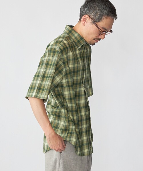 SHIPS(シップス)の「SHIPS: AUTHENTIC マドラス チェック ショートスリーブ シャツ(シャツ/ブラウス・メンズ・グリーン/ブラウン/ネイビー・X-LARGE/LARGE/MEDIUM/SMALL)」の14枚目の写真