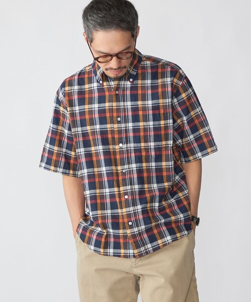 SHIPS(シップス)の「SHIPS: AUTHENTIC マドラス チェック ショートスリーブ シャツ(シャツ/ブラウス・メンズ・グリーン/ブラウン/ネイビー・X-LARGE/LARGE/MEDIUM/SMALL)」の16枚目の写真