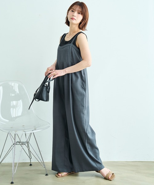 mil(ミル)の「【汗染み防止加工】 前後2way リブ タンクトップ【587202】(タンクトップ・レディース・ブラック/モカ/チャコールグレー・S/XS)」の10枚目の写真