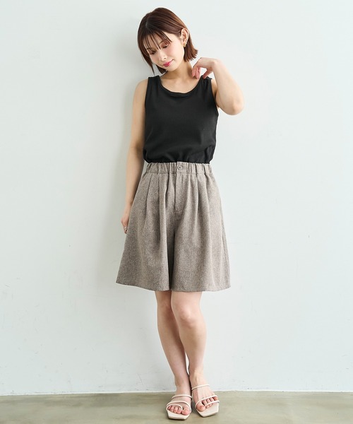 mil(ミル)の「【汗染み防止加工】 前後2way リブ タンクトップ【587202】(タンクトップ・レディース・ブラック/モカ/チャコールグレー・S/XS)」の8枚目の写真