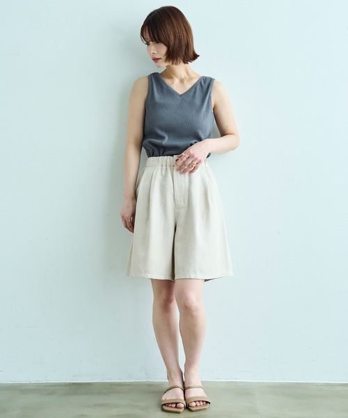 mil(ミル)の「【汗染み防止加工】 前後2way リブ タンクトップ【587202】(タンクトップ・レディース・ブラック/モカ/チャコールグレー・S/XS)」の12枚目の写真