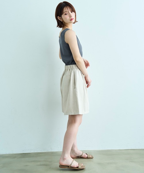 mil(ミル)の「【汗染み防止加工】 前後2way リブ タンクトップ【587202】(タンクトップ・レディース・ブラック/モカ/チャコールグレー・S/XS)」の15枚目の写真