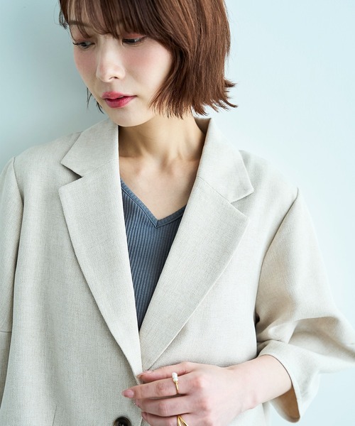 mil(ミル)の「【汗染み防止加工】 前後2way リブ タンクトップ【587202】(タンクトップ・レディース・ブラック/モカ/チャコールグレー・S/XS)」の17枚目の写真