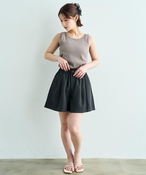 mil(ミル)の「【汗染み防止加工】 前後2way リブ タンクトップ【587202】(タンクトップ・レディース・ブラック/モカ/チャコールグレー・S/XS)」の22枚目の写真