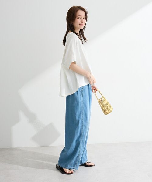 Green Parks(グリーンパークス)の「【適ON】遮熱ドルマンカットプルオーバー(Tシャツ/カットソー・レディース・グリーン/ブラック/その他7/オフホワイト・FREE)」の15枚目の写真