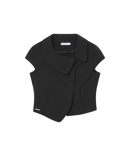 Miseki SEOUL(ミセキソウル)の「Crop round collar jacket BLACK(その他アウター・レディース・その他・1/2)」の2枚目の写真