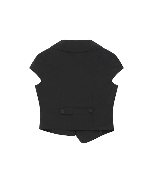 Miseki SEOUL(ミセキソウル)の「Crop round collar jacket BLACK(その他アウター・レディース・その他・1/2)」の3枚目の写真