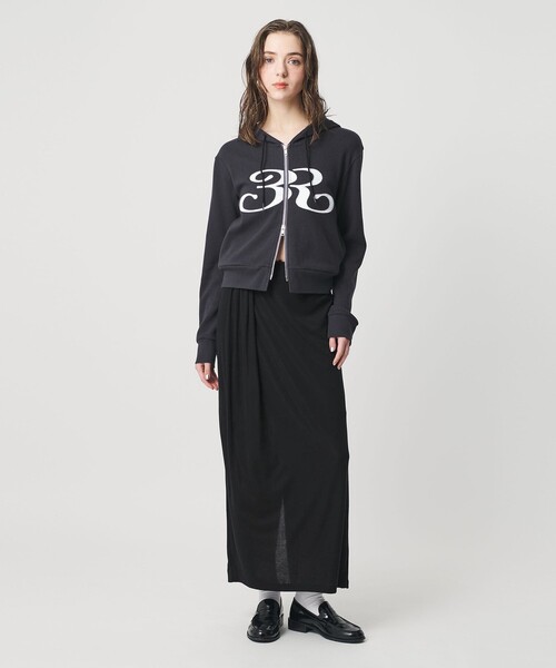 ER(イーアール)の「<ER>ジャージー ロングスカート(スカート・レディース・ダークブラウン/ブラック・S/M)」の7枚目の写真
