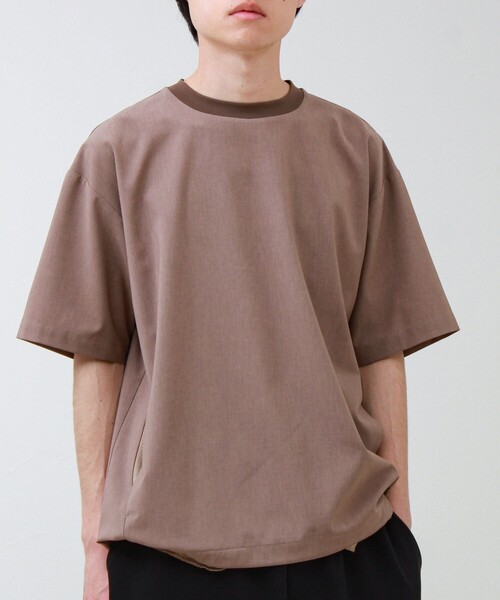 GLOSTER（グロスター）の「【COOLMAX/セットアップ着用可能】ポリトロプルオーバーTシャツ（Tシャツ/カットソー・メンズ・ブラック/グレー/ベージュ/ネイビー・L/M/S）」の3枚目の写真