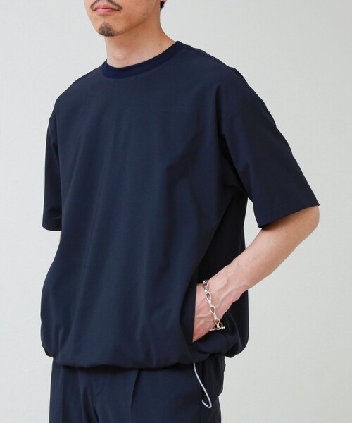 GLOSTER（グロスター）の「【COOLMAX/セットアップ着用可能】ポリトロプルオーバーTシャツ（Tシャツ/カットソー・メンズ・ブラック/グレー/ベージュ/ネイビー・L/M/S）」の4枚目の写真