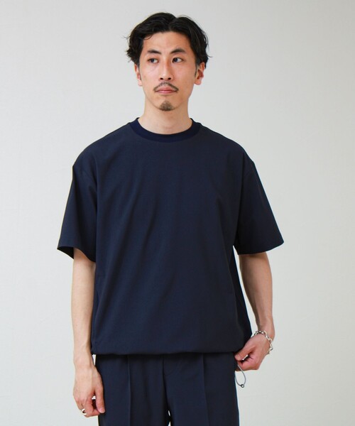 GLOSTER（グロスター）の「【COOLMAX/セットアップ着用可能】ポリトロプルオーバーTシャツ（Tシャツ/カットソー・メンズ・ブラック/グレー/ベージュ/ネイビー・L/M/S）」の8枚目の写真