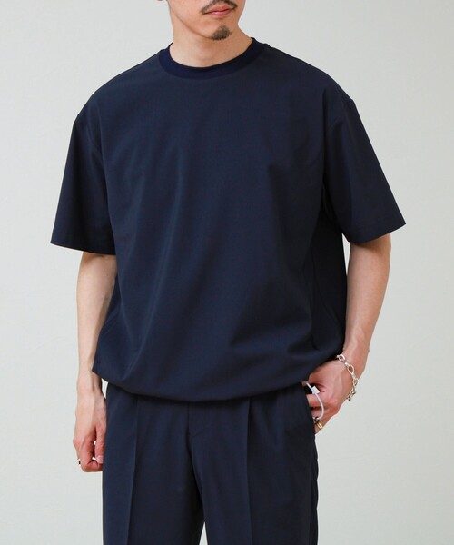 GLOSTER（グロスター）の「【COOLMAX/セットアップ着用可能】ポリトロプルオーバーTシャツ（Tシャツ/カットソー・メンズ・ブラック/グレー/ベージュ/ネイビー・L/M/S）」の9枚目の写真