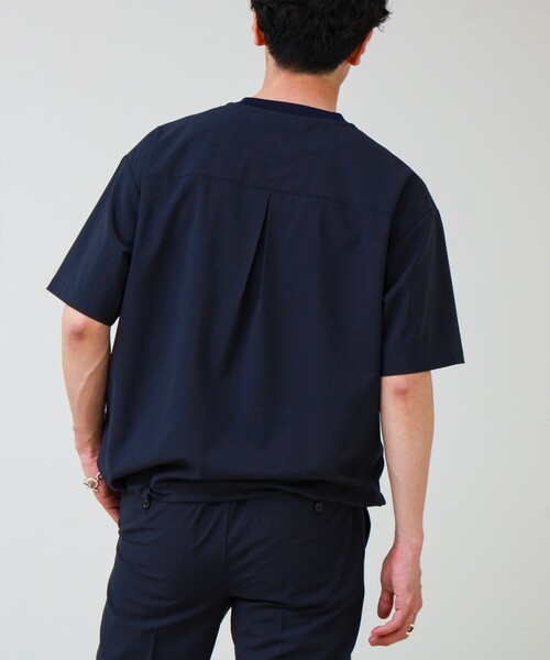 GLOSTER（グロスター）の「【COOLMAX/セットアップ着用可能】ポリトロプルオーバーTシャツ（Tシャツ/カットソー・メンズ・ブラック/グレー/ベージュ/ネイビー・L/M/S）」の11枚目の写真