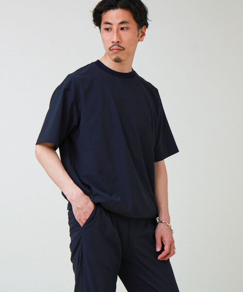 GLOSTER（グロスター）の「【COOLMAX/セットアップ着用可能】ポリトロプルオーバーTシャツ（Tシャツ/カットソー・メンズ・ブラック/グレー/ベージュ/ネイビー・L/M/S）」の12枚目の写真