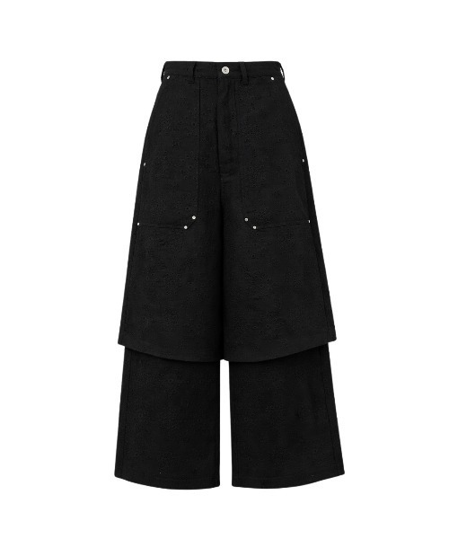 TAJEN:T(タジェント)の「【TAJEN:T】COTTON EYELET EMBROIDERY 2WAY PANTS/コットンアイレットエンブロイダリー2WAYパンツ(その他パンツ・レディース・ブラック/アイボリー・1/2)」の10枚目の写真