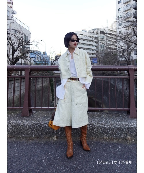 TAJEN:T(タジェント)の「【TAJEN:T】COTTON EYELET EMBROIDERY 2WAY PANTS/コットンアイレットエンブロイダリー2WAYパンツ(その他パンツ・レディース・ブラック/アイボリー・1/2)」の9枚目の写真