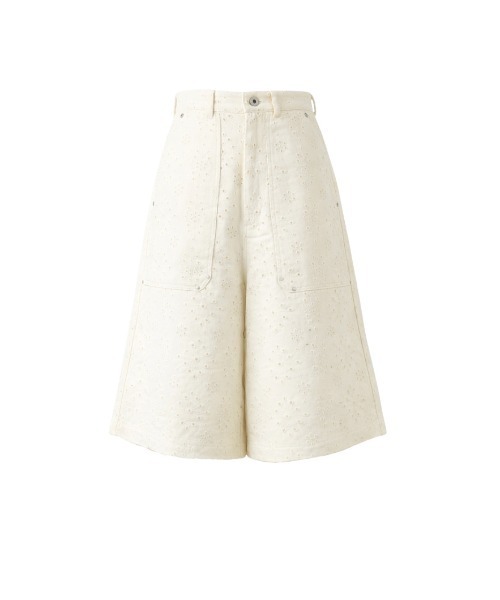 TAJEN:T(タジェント)の「【TAJEN:T】COTTON EYELET EMBROIDERY 2WAY PANTS/コットンアイレットエンブロイダリー2WAYパンツ(その他パンツ・レディース・ブラック/アイボリー・1/2)」の5枚目の写真