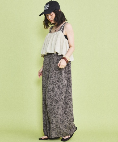 MIRROR STOKE(ミラーストーク)の「【ZOZO限定】BALLOON BUSTIER ROMPERS/バルーンビスチェロンパース(サロペット/オーバーオール・レディース・グレイッシュベージュ/ブラック・MEDIUM)」の10枚目の写真