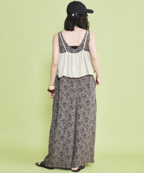 MIRROR STOKE(ミラーストーク)の「【ZOZO限定】BALLOON BUSTIER ROMPERS/バルーンビスチェロンパース(サロペット/オーバーオール・レディース・グレイッシュベージュ/ブラック・MEDIUM)」の12枚目の写真