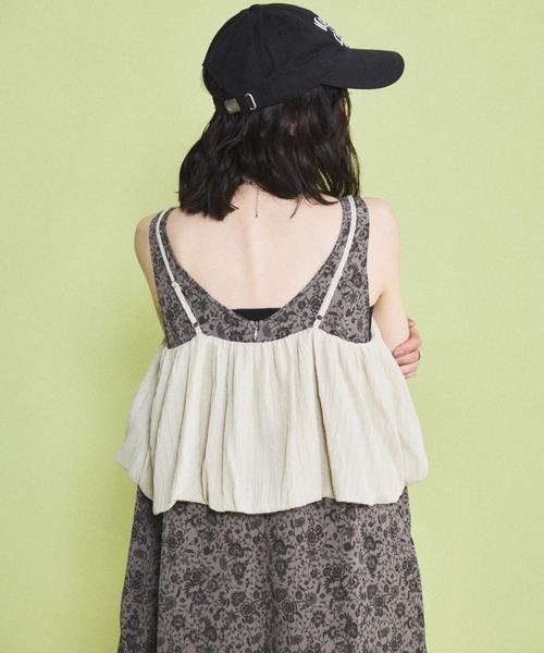 MIRROR STOKE(ミラーストーク)の「【ZOZO限定】BALLOON BUSTIER ROMPERS/バルーンビスチェロンパース(サロペット/オーバーオール・レディース・グレイッシュベージュ/ブラック・MEDIUM)」の16枚目の写真