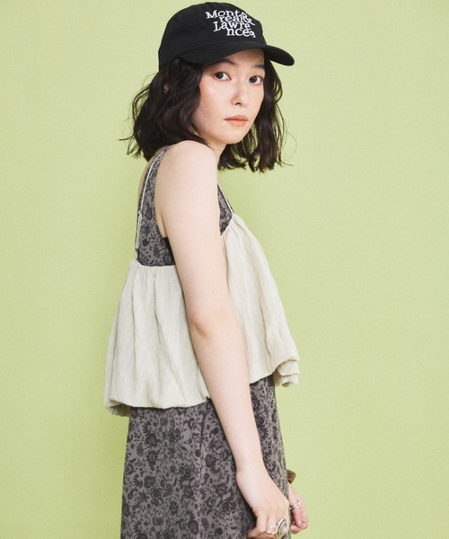 MIRROR STOKE(ミラーストーク)の「【ZOZO限定】BALLOON BUSTIER ROMPERS/バルーンビスチェロンパース(サロペット/オーバーオール・レディース・グレイッシュベージュ/ブラック・MEDIUM)」の17枚目の写真
