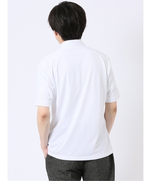 TAKA-Q(タカキュー)の「ビズポロ ポロシャツ メンズ 半袖 ストレッチ 吸水速乾 ノンアイロン ワイドカラー クールパス クールビズ(ポロシャツ・メンズ・ホワイト・X-LARGE/MEDIUM/LARGE)」の10枚目の写真