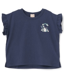 45R藍ざっくりネルのフリルTシャツ　お値下げ 45R藍ざっくりネルのフリルTシャツ お値下げ - メルカリ