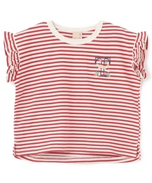 petit main | 【プティプラ】アルファベット袖フリルTシャツ(Tシャツ/カットソー)