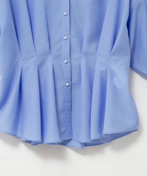 NOLLEY’S(ノーリーズ)の「《接触冷感》【BECシリーズ】ウォッシャブルシアースキッパータック半袖ブラウス(シャツ/ブラウス・レディース・チャコールグレー/ベージュ/サックスブルー・38)」の16枚目の写真