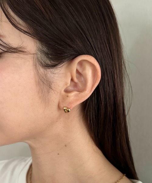 MYMOOD.（マイムード）の「【金属アレルギー対応】ハートワンポイントミニピアス 両耳 サージカルステンレス（ピアス（両耳用）・レディース・シルバー/ゴールド・FREE）」の14枚目の写真