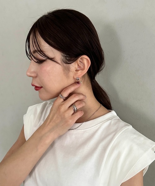 MYMOOD.（マイムード）の「【金属アレルギー対応】ハートワンポイントミニピアス 両耳 サージカルステンレス（ピアス（両耳用）・レディース・シルバー/ゴールド・FREE）」の7枚目の写真