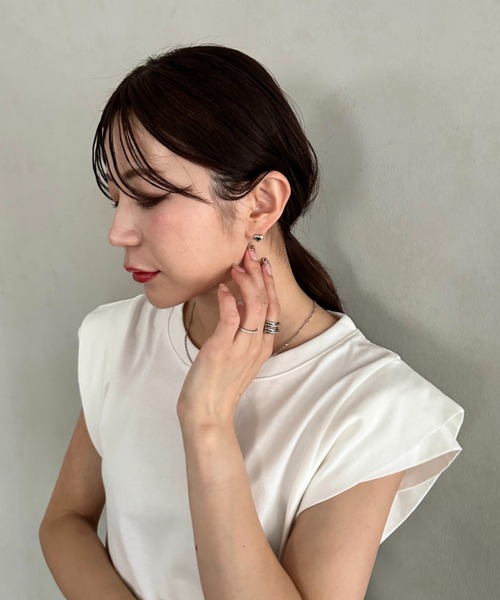 MYMOOD.（マイムード）の「【金属アレルギー対応】ハートワンポイントミニピアス 両耳 サージカルステンレス（ピアス（両耳用）・レディース・シルバー/ゴールド・FREE）」の9枚目の写真