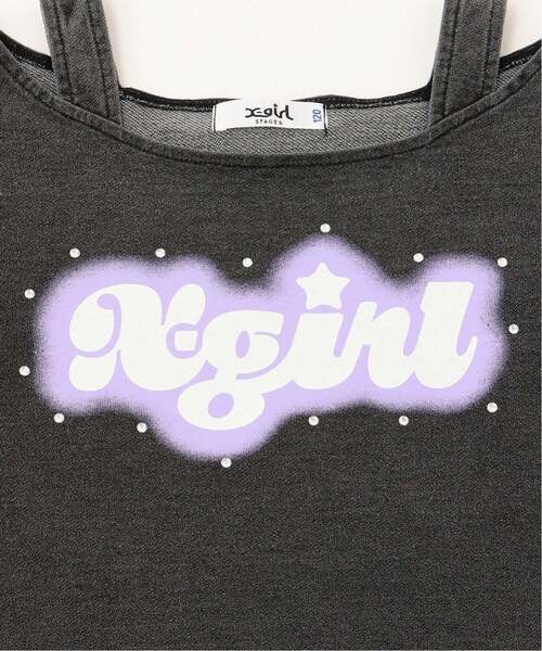 X-girl Stages(エックスガールステージス)の「蓄光ロゴ 肩あきシャーリング半袖Tシャツ(Tシャツ/カットソー・キッズ・ブラック/ライトブルー・120cm/130cm/140cm/100cm/110cm/90cm)」の17枚目の写真