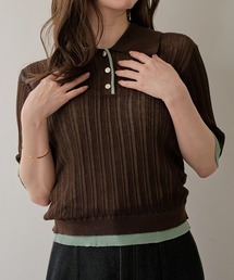 layered sheer polo / レイヤードシアーポロ